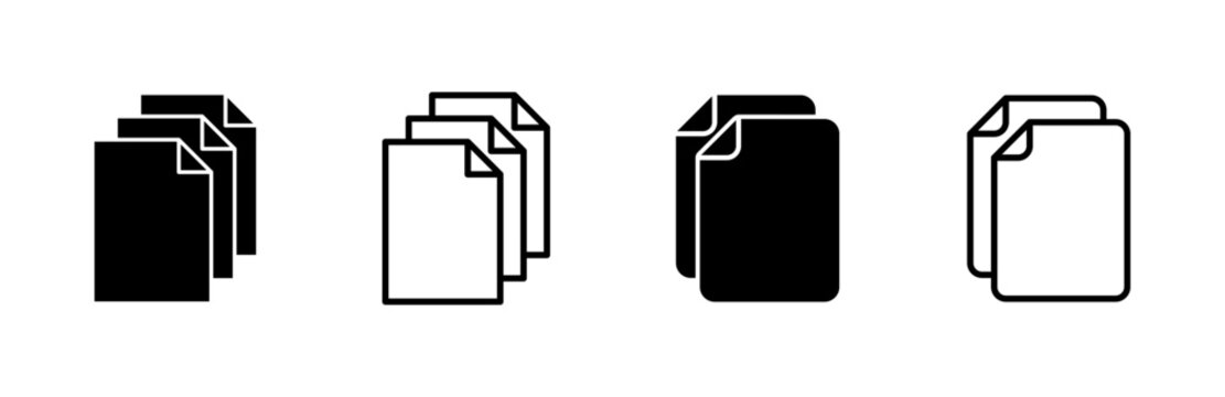 Document icon set. Paper icon. File Icon