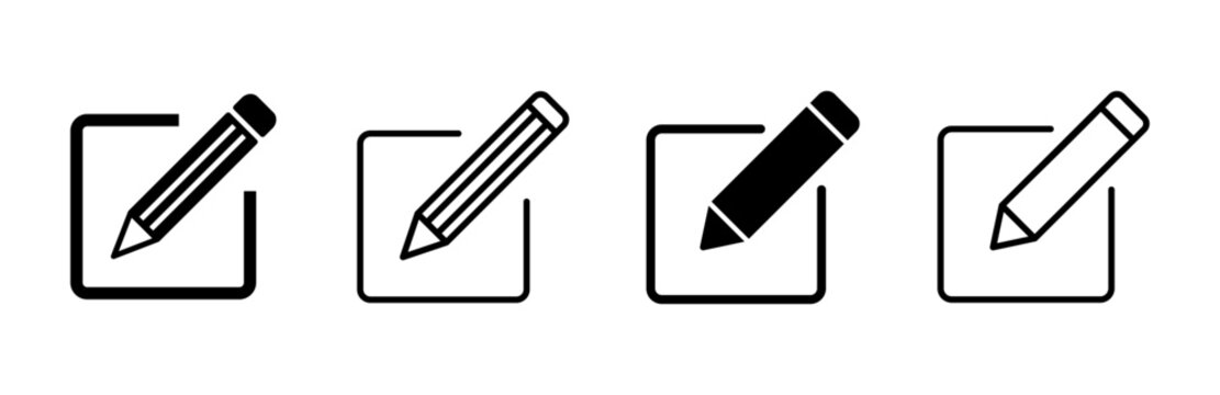 Edit icon set. edit document icon. edit text icon. pencil. sign up