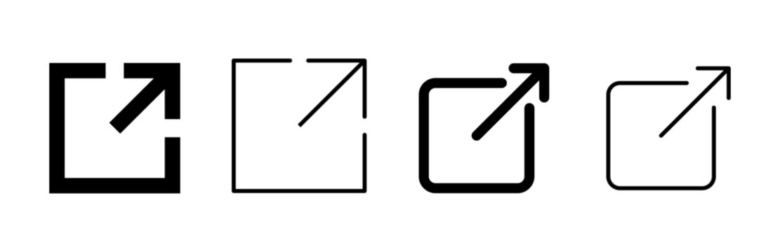 External link icon set. link icon vector. hyperlink symbol