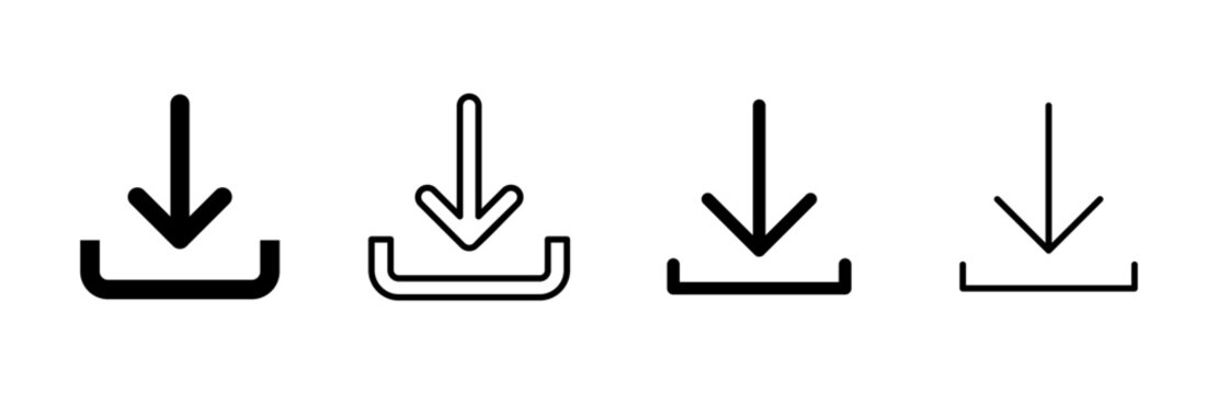 Download icon set. Download vector icon