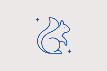 A squirrel sitting upright as a charming wildlife Vector Illustration for autumn. Represents nature’s preparation for winter and forest animals. © HenryFord