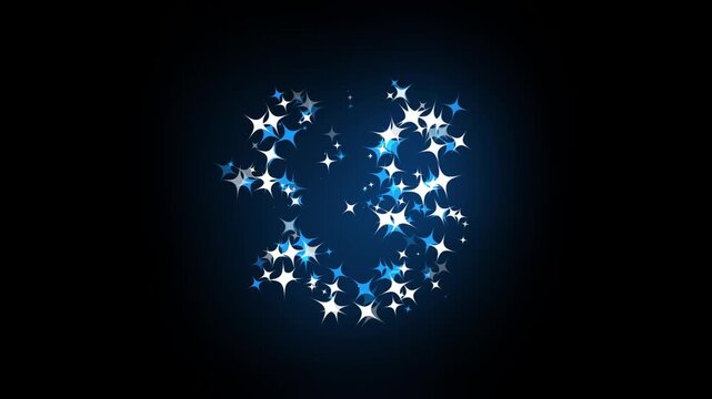 Shimmering star burst animation, sparkling star explosion, glitter star particles effect, glowing star burst motion, cinematic sparkle burst, twinkle star explosion, seamless star particle loop