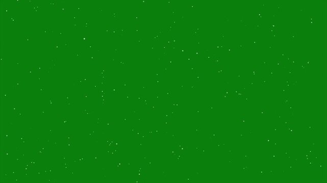 Green Screen Floating Particles Loop Animation. White Dust Specks Drifting on Chroma Key Background