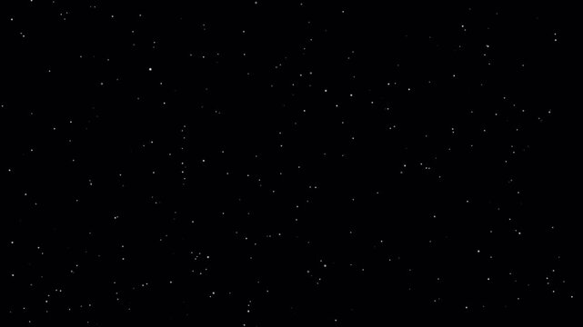 Golden Particles Falling Loop Animation. Slow Drifting Glowing Dust with Bokeh Lights on Dark Background Motion Graphic Video