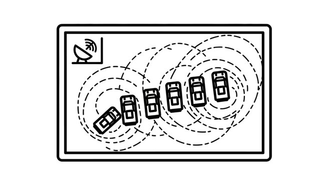 Connected Cars Network, Autonomous Driving, Vehicle Communication, GPS Tracking, Smart City