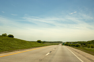 Fototapeta premium Interstate highway crossing the plains
