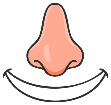 Cartoon nose and smile illustration for expressive faces