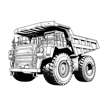Heavy Duty Mining Truck - Off Road Construction Vehicle