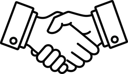 Obraz premium Handshake icon representing partnership and agreement