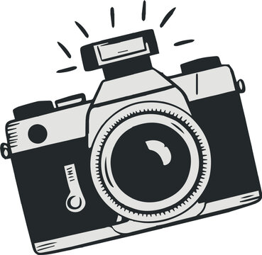 Camera lens and shutter mechanism drawing