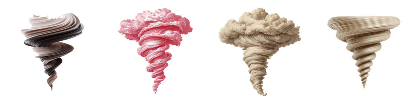 Stylized Tornado Collection: Storm, Weather, and Natural Disaster