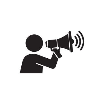 man with megaphone