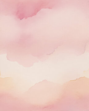Watercolor pastel soft gradient pink peach cloud wash serenity calm ambience dream evoking tranquil hopeful mood
