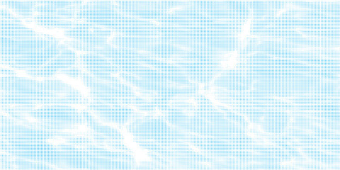 Obraz premium Blue and white water ripples light surface overlay background. 3d clear ocean surface pattern with reflection effect backdrop. Marble desaturated texture.