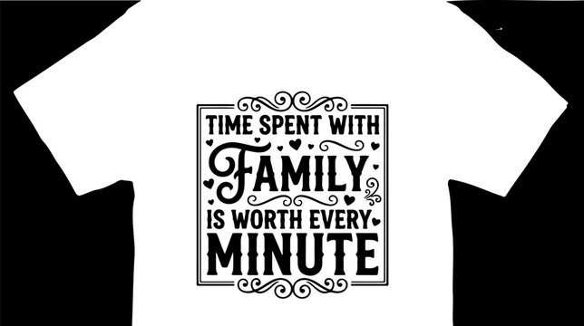 White T-Shirt Vector Design Mother's Day Print Art