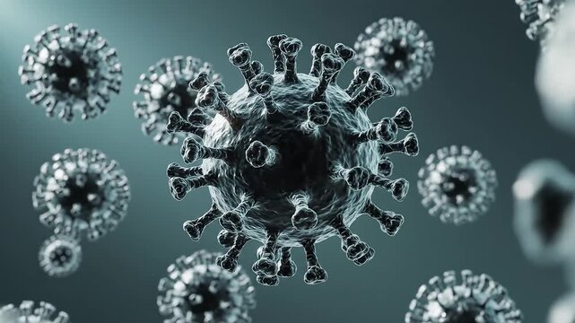 Virus Particles Under Microscope for tech concepts, digital marketing, and scientific projects