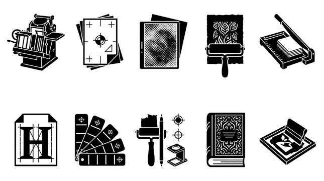 Vintage Dot Matrix Printer with Ink Ribbon and Paper Roll in Retro Office Setting