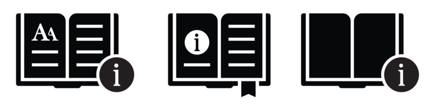 Information book icon, vector illustration