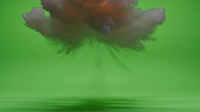 Slow Cinematic Fuel Fire Green Screen 4K Video