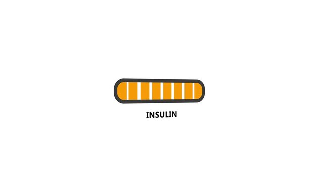 Progress bar. Hormone insulin growth indicator.Hormone insulin level measuring scale with color bars. Health care concept.