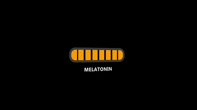 Progress bar. Hormone melatonin growth indicator.