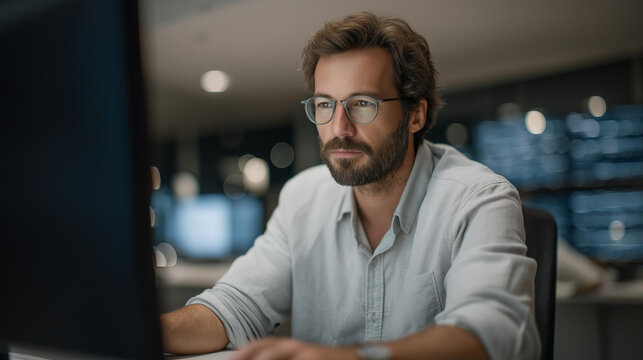 System administrator managing live servers through code automation, background filled with blinking network indicators and cooling fans. cinematic color correction, natural uneven lighting yet