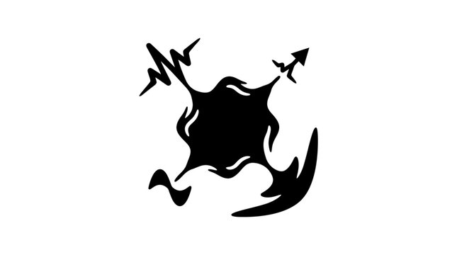 Vector Icon of a Scared, Angry Devil Sketch Style for Fantasy or Horror Themes