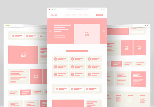 Modern Website Wireframe UI Kit