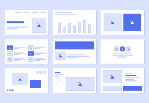 Web UI Wireframe Layout Template Set User Interface Design Blocks