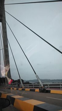 Barelang Bridge, an iconic tourist landmark in Batam, showcasing modern engineering with stunning sea views and scenic surroundings