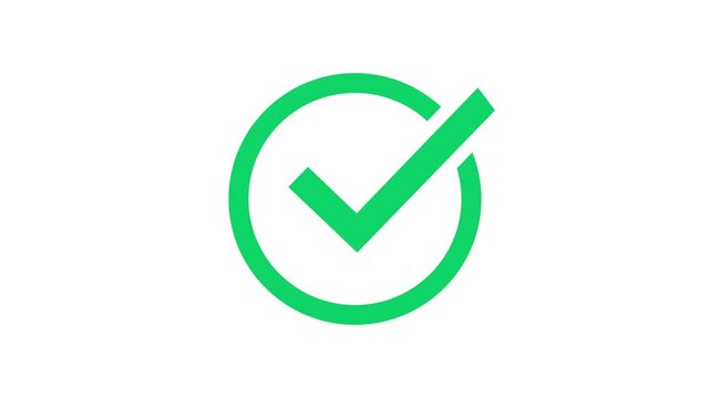 Check mark animation. Check mark symbol