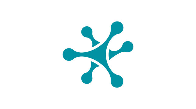Vector Icon of a Microbial Virus for Science and Technology Concepts