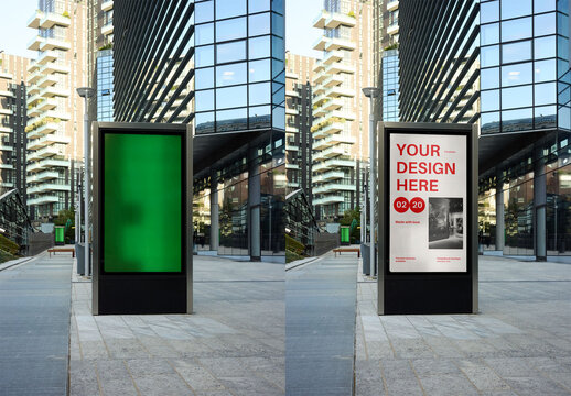 Mockup Of Vertical Customizable Vertical Sign