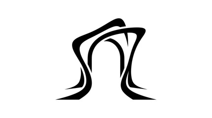 Obraz premium Icon of a Future Concept Cloud Network in Minimalist Line Art Style