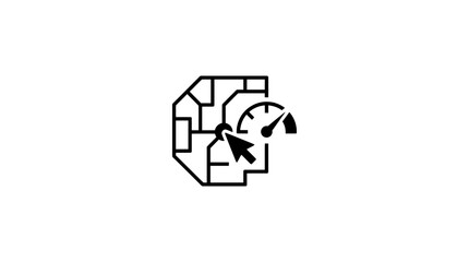 Fototapeta premium Icon of Computer Code and Digital Programming Style in Vector Format