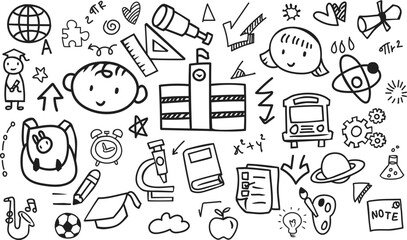 Education & School Life Doodle Set © kimberrywood