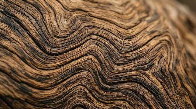 Close Up of Textured Brown Wood Grain Pattern with Natural Details