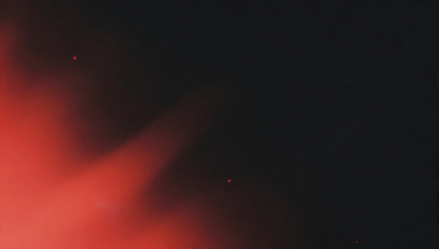 Red Flare and Cosmic Veil: a minimalist composition with a smoky, red flare emanating against a vast, enigmatic, black backdrop, suggesting mystery and depth.