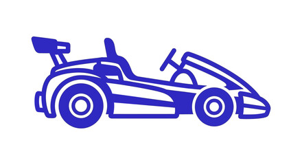 Blue racing car with spoiler. © sudar