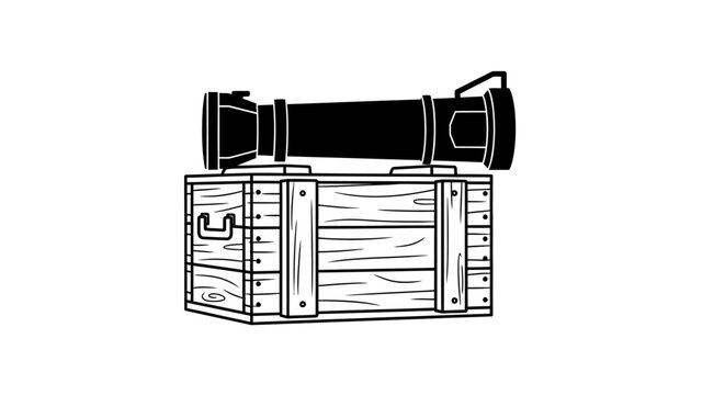 Rocket Launcher on Wooden Crate Icon