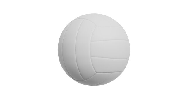 White Volleyball on Black Background