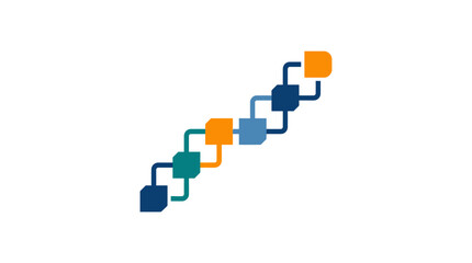 Fototapeta premium Icon of Abstract Business Growth Arrows in Modern Vector Style