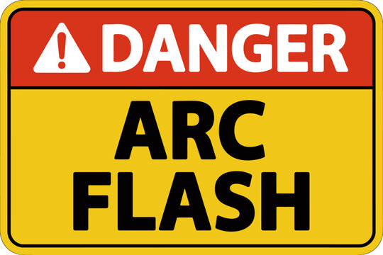Danger arc flash warning sign