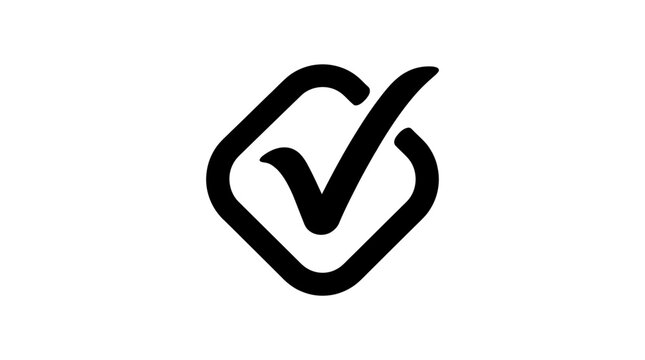 Icon of a Verified Checkmark in Bold Vector Style for Certification and Approval