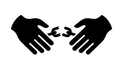 Obraz premium Vector Icon of Handshake Symbolizing Partnership and Cooperation in Business and Teamwork