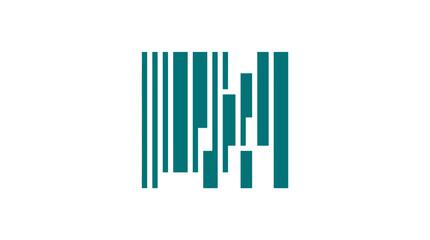 Obraz premium Icon of Abstract Barcode with Vertical Lines in Modern Digital Style
