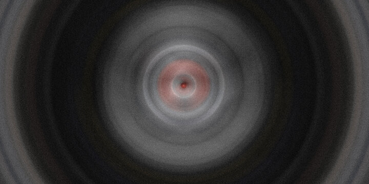 Abstract concentric circular pattern with a central red focal point