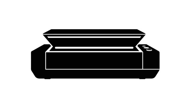 Black printer on white background.