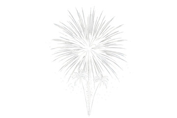 Fototapeta premium White firework exploding, creating sparkling light effects, celebrating holidays, success, and special events with joy