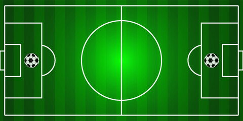 soccer field in flat style. football stadium vector illustration on isolated background. sport plan sign business concept. © Aril